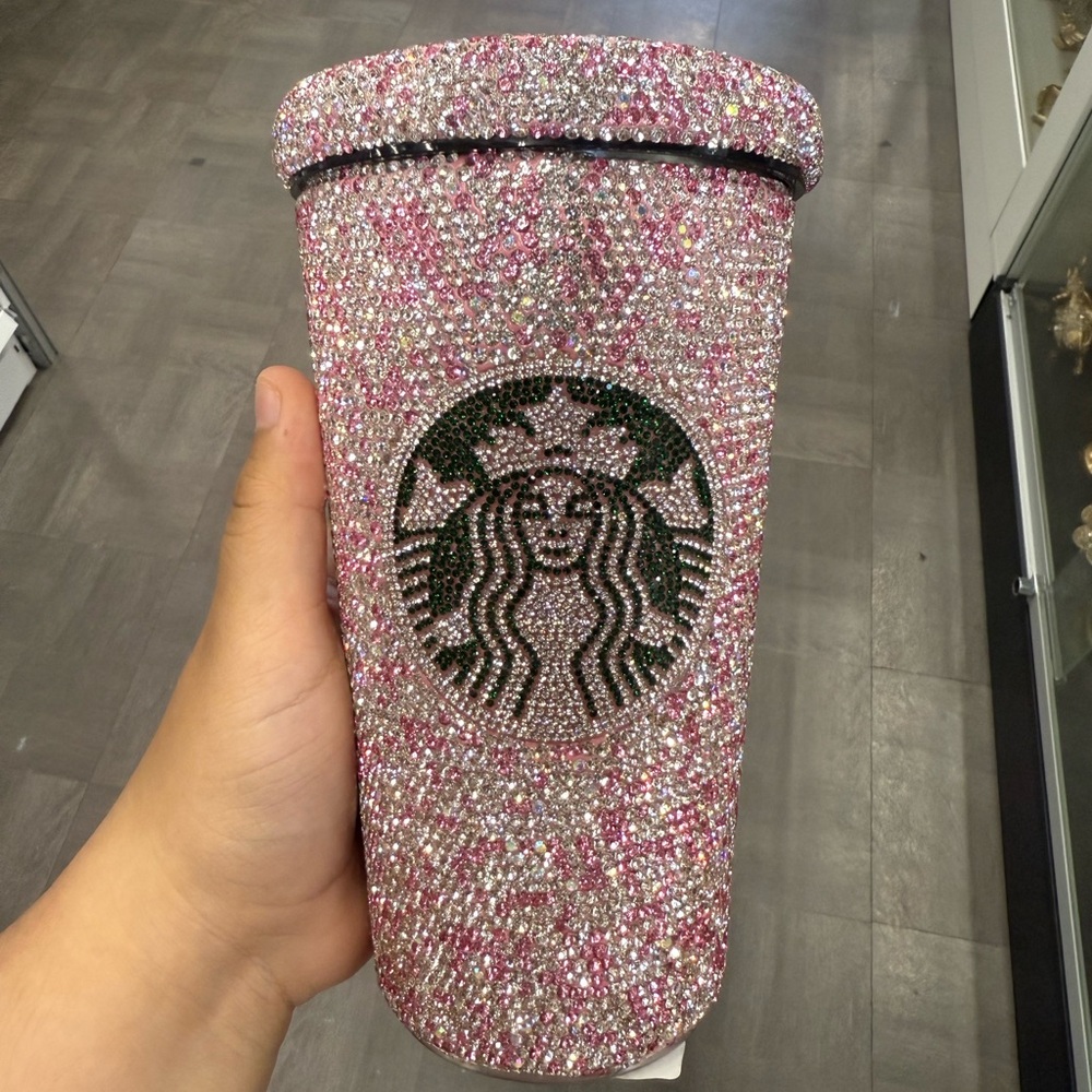 Glittering Pink and Silver Tumbler